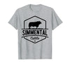 Funny Farmer Gift for Simmental Cattle Cow Farmer - Simmental Cattle T-Shirt - Heather Grey