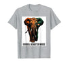 Mademark Ivoirien, No Matter Where Patriotic Elephant Design T-Shirt - Men - Heather Grey