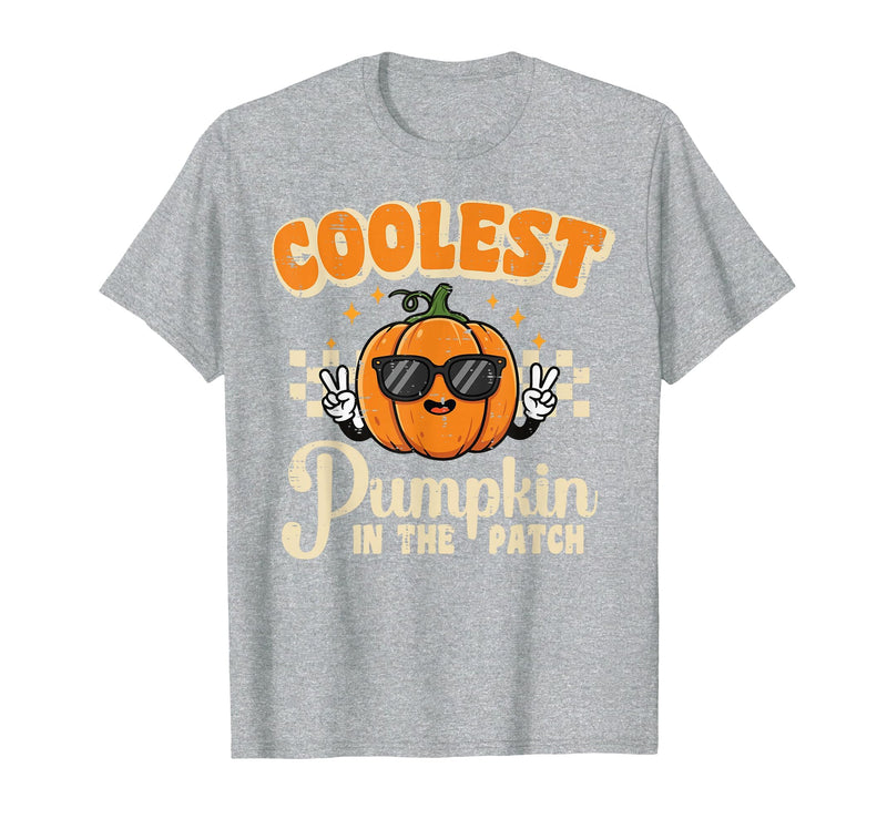 Halloween Shirts For Women Men Kids Boys Girls Halloween Coolest Pumpkin in Patch Costume Boys Kids Youth T-Shirt - Heather
