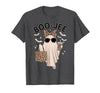 Halloween Boo-Jee Leopard Ghost Coquette Bow Coquette Leopard Ghost Coffee Boo-JEE Halloween Boujee Ghost T-Shirt - Dark