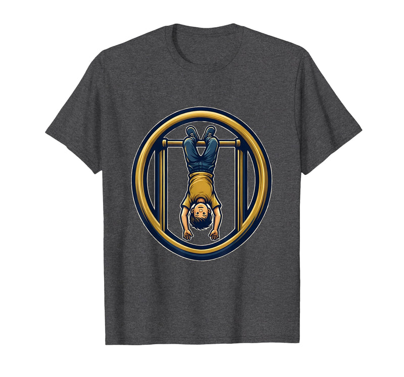 Mademark Second Grade Monkey Bars Upside Down Kid Design T-Shirt - Men - Dark Heather Grey