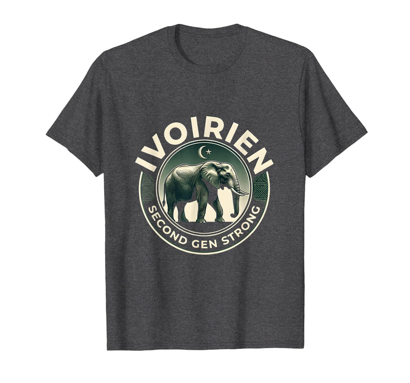 Mademark Ivoirien, Second Gen Strong Elephant Heritage Design T-Shirt - Men - Dark Heather Grey