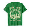 Vitage Girls Trip Salem Halloween Womens Funny Tee Retro Girls Trip Salem 1692 They Missed One Witch Halloween T-Shirt -