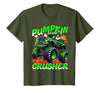 Pumpkin Crusher Kids Tees Pumpkin Crusher Monster Truck Ghosts Halloween for Boys T-Shirt - Olive Green