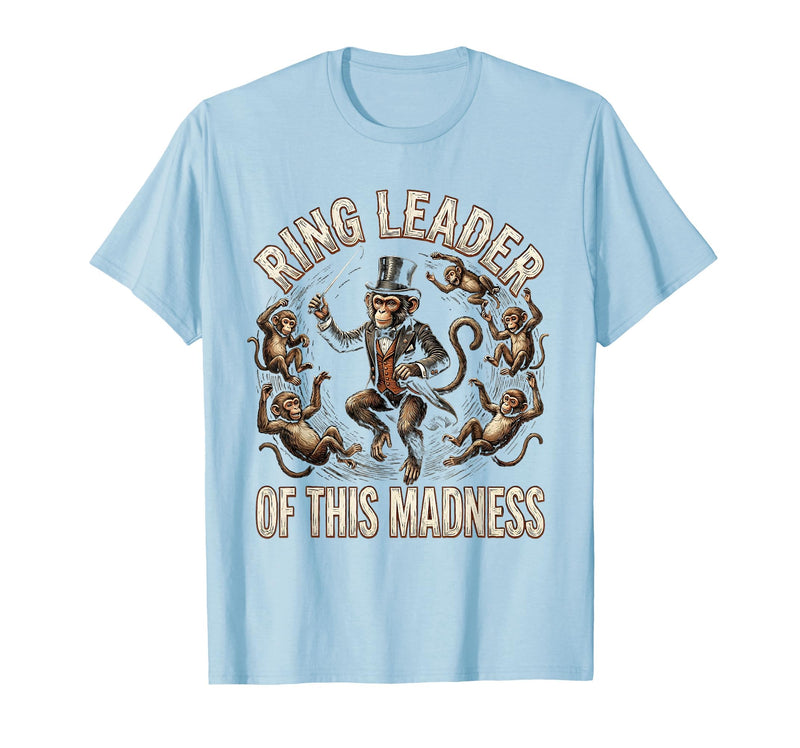 Mademark Ring Leader Of This Madness Circus Monkey Design T-Shirt - Men - Baby Blue