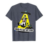 Mademark Moo-FO Got My Cow Alien Abduction Design T-Shirt - Heather Blue