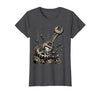 Mademark Monkey Wrench In The Gears Graphic Design T-Shirt - Women - Dark Heather Grey
