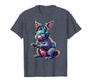 Rabbit Gaming Animal Video Games Funny Rabbit T-Shirt in Heather Blue