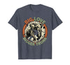Mademark Big Love Bigger Trunk Elephant Comic Design T-Shirt - Men - Heather Blue