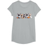 Funny Ghost Dog Halloween Girls Kids Cute French Bulldog Halloween Costume Frenchie Dog Ghost T-Shirt - Heather Grey