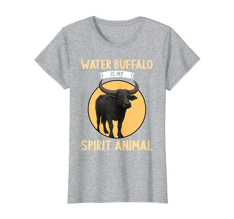 Water Buffalo Lovers Shop Water Buffalo is My Spirit Animal Water Buffalo T-Shirt - Heather Grey