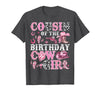 Birthday Girl CowGirl Family Matching Cousin of The Birthday Cow-Girl Rodeo Cow Girl Birthday T-Shirt - Dark Heather Grey