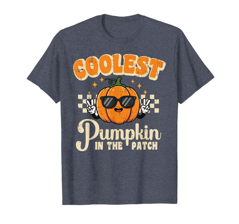 Halloween Shirts For Women Men Kids Boys Girls Halloween Coolest Pumpkin in Patch Costume Boys Kids Youth T-Shirt - Heather