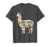 Mademark Llama Lover For Life Peru Graphic Design T-Shirt - Dark Heather Grey
