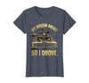 Mademark My Broom Broke So I Drove Funny Halloween Design T-Shirt - Heather Blue