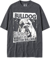 BABATEES U.S.A. MAX-Heavyweight Punk Rock Animals Shaka Wear Oversized 7.5oz Cotton Tshirt - Bulldog