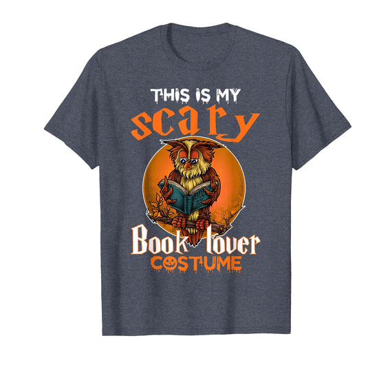 Scary Halloween Costumes This is My Scary Book Lover Halloween Costume for Men Women T-Shirt - Heather Blue
