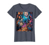 Alice in Wonderland Rabbit House T-Shirt in Heather Blue