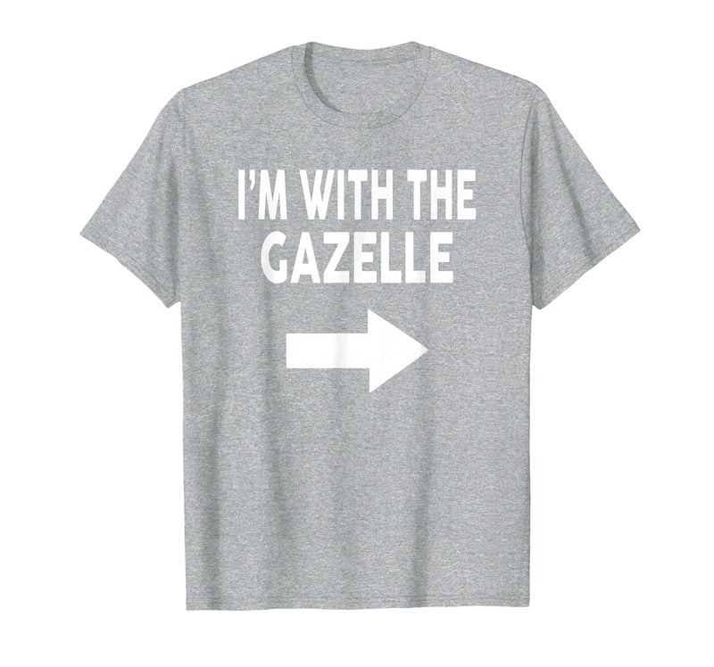 ShirtZilla I'm with The Gazelle Halloween Gazelle T-Shirt - Heather Grey