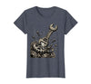 Mademark Monkey Wrench In The Gears Graphic Design T-Shirt - Women - Heather Blue