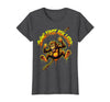 Mademark Swing First Ask Later Funny Monkey Design T-Shirt - Women - Dark Heather Grey