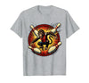 Mademark Pin Monkey Dodging Flying Pins Bowling Graphic T-Shirt - Men - Heather Grey