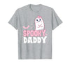 Spooky Family Cute Pink White Ghost Boo Halloween Spooky Daddy Family Cute Pink White Ghost Boo Halloween T-Shirt - Heather