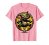 Mademark Elephant Scared by Tiny Mouse Funny Animal Design T-Shirt - Men - Pink