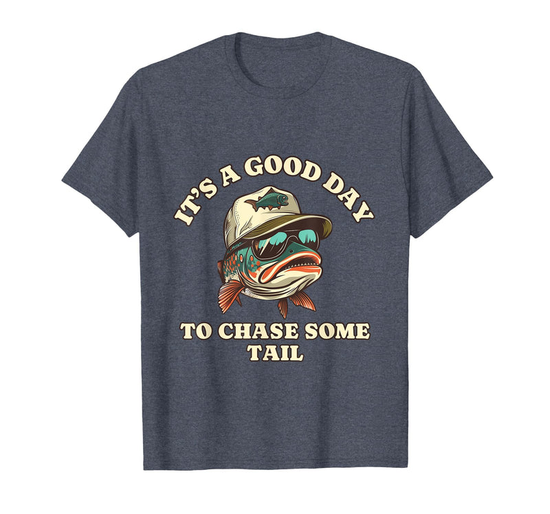 Funny Outdoor Anglers & Fisherman Designs Catch Fish and Laugh Hard with This Fishing Pun T-Shirt - Heather Blue