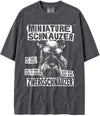 BABATEES U.S.A. MAX-Heavyweight Punk Rock Animals Shaka Wear Oversized 7.5oz Cotton Tshirt - Miniature Schnauzer
