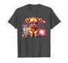 Highland Cow Land of NYC One Boujee Heifer Highland Cow Bougie Pink Tumbler Handbag T-Shirt - Dark Heather Grey
