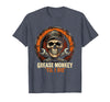 Mademark Grease Monkey 'Til I Die Mechanic Skull Design T-Shirt - Men - Heather Blue