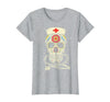 Halloween Nurse Shirts For Women Scrub Costumes Nurse Sugar Skull Stethoscope RN Medical Halloween Costume T-Shirt - Heather