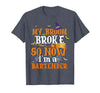 My Broom Broke So I Became A Bartender Halloween Costume T-Shirt - Heather Blue