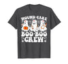 Wound Care Nurse Boo Boo Crew Halloween Wound Care Boo Boo Crew Nurse Funny Ghost Halloween Nurse T-Shirt - Dark Heather Grey