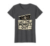 Mademark Let the Monkey Out Wild Primate Graphic Design T-Shirt - Women - Dark Heather Grey