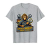 Mademark Grease Monkey Valley Style Automotive Design T-Shirt - Men - Heather Grey
