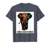 Mademark Ivoirien, No Matter Where Patriotic Elephant Design T-Shirt - Men - Heather Blue