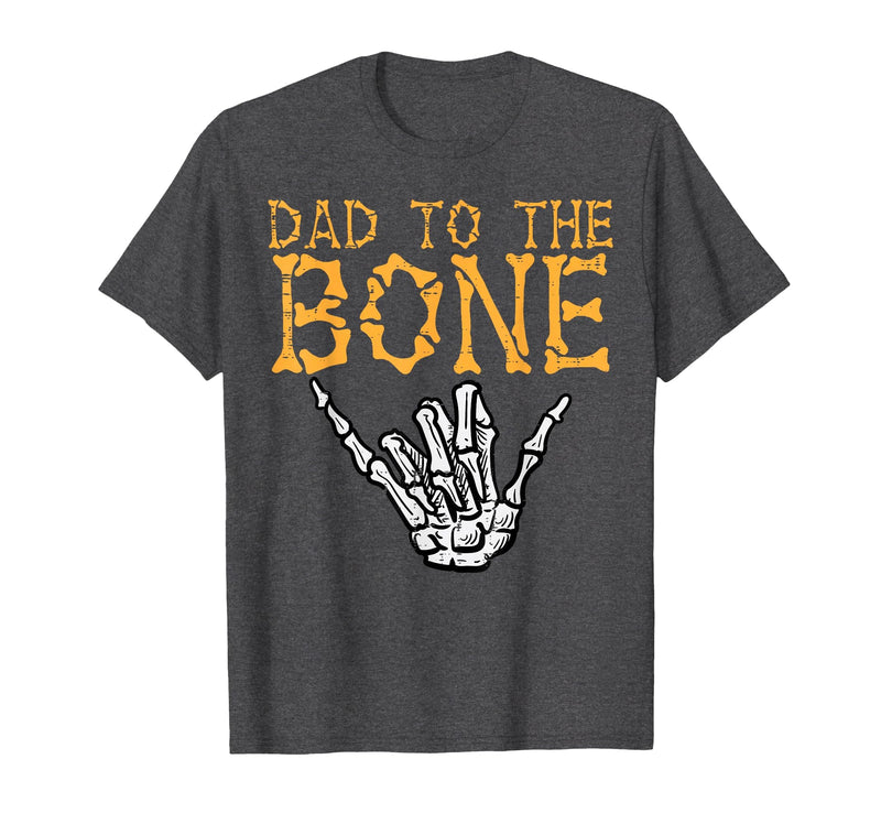 Mens Halloween Shirts For Dad Daddy Papa Men Halloween Dad to The Bone Skeleton Hand Fun Papa Costume Men T-Shirt - Dark