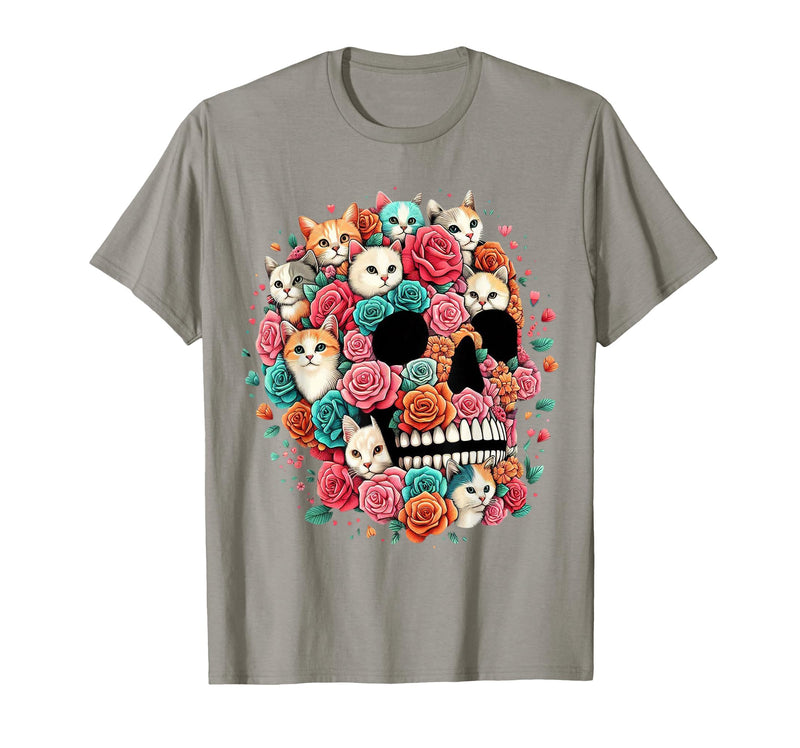TS - SHOP - Kitty Skeleton Halloween Costume Idea Cat Skull - Kitty Skeleton Halloween Costume Idea T-Shirt - Slate Grey