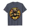 Mademark Elephant Scared by Tiny Mouse Funny Animal Design T-Shirt - Men - Heather Blue