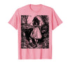 Alice in Wonderland - Down the Rabbit Hole Fantasy Vintage T-Shirt in Pink