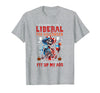 Funny Halloween Night Spooky Horror Lover Going to Be Liberal Halloween Head Would Not Fit Political T-Shirt - Heather Grey