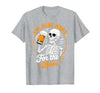 Boos Halloween Costume Cute skeleton I'm Just Here for The Boos Halloween Costume Skeleton Cute T-Shirt - Heather Grey