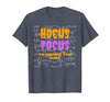 Funny Teacher Halloween Shirt. Math Teacher. Hocus Focus T-Shirt - Heather Blue