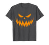 Vintage Jack o Lantern Halloween Tee Pumpkin Face Jack O Lantern Scary Carved Halloween Costume T-Shirt - Dark Heather Grey