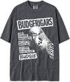 BABATEES U.S.A. MAX-Heavyweight Punk Rock Animals Shaka Wear Oversized 7.5oz Cotton Tshirt - Budgerigars