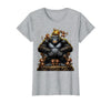 Mademark King Gorilla Dad Surrounded by Little Monkeys T-Shirt - Women - Heather Grey