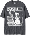 BABATEES U.S.A. MAX-Heavyweight Punk Rock Animals Shaka Wear Oversized 7.5oz Cotton Tshirt - Papillon