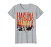 Disney Lion King Hakuna Matata Sunset Fill Trio Logo T-Shirt - Heather Grey